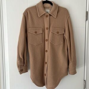 Aritzia Tan Brown Ganna Shirt Jacket Shacket